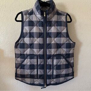 J. Crew Navy and Gray Quilted Vest